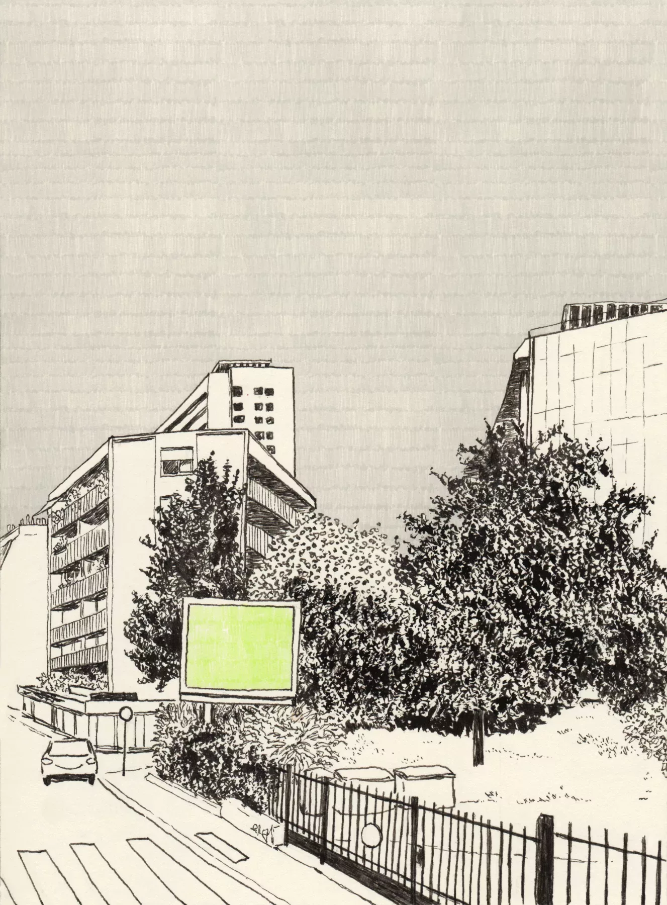 street scene illustration